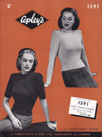 vintage ladies jumper knitting pattern 1940s