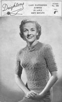 vintage ladies jumper knitting pattern 1940s