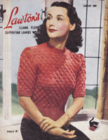 vintage ladies jumper knitting pattern 1940s