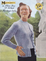 Great vintage ladies twin set knitting pattern