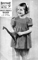 vintage girls dress knitting pattern from 1940s knitting patterns