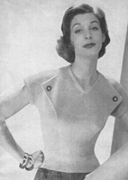 vintage ladies jumper knitting pattern 1940s