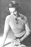 vintage ladies jumper knitting pattern 1950s