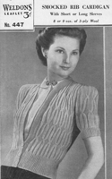 vintage ladies cardigan knitting pattern 1940s ladies