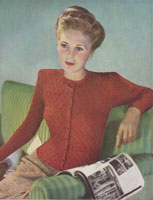 vintage ladies cardigan knitting pattern 1945
