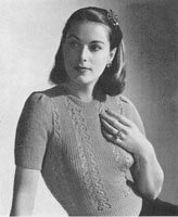 vintage ladies knitting pattern from 1946 for summer jumper