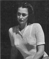 vintage ladies summer polo top knitting pattern from 1946