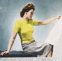 vintage ladies usmmer jumper knitting pattern from 1946