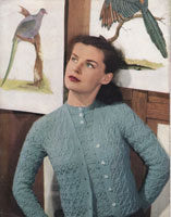 vintage ladies knitting pattern from 1947 for twinset