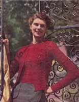 ladies twin set knitting pattern from 1947