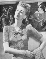 ladies jumper knitting pattern 1947