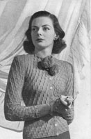 ladies vintage knitting pattern for cardigan 