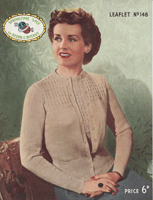 vintage ladies twinset knitting pattern form late 1940s