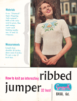 vintage ladies jumper with fair isle motif on yoke