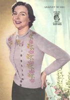 Great vintage ladies fair isle twin set knitting pattern
