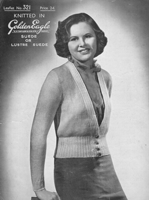 vintage ladies cardigan knitting pattern 1930 