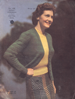 ladies twin set knitting pattern 1940s