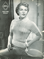 vintage ladies summer top knitting pattern