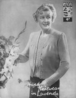 ladies mature vintage knitting pattern twin set 1940s