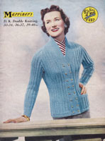 Great vintage ladies mock cable cardigan knitting pattern