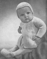 vintage boys pram set knitting pattern form 1940s