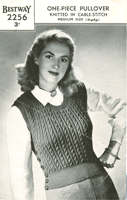 vintage tank top knitting pattern