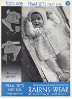 vintage pram set from 1930s knitting pattern