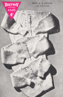 vintage baby knitting pattern fro cardigan from 1940s
