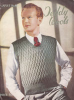vintage mans tank top knitting pattern 1950s