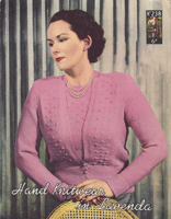 Great vintage ladies twin set knitting pattern