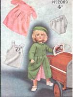 vintage doll knitting patern from late 1930s in to early 1940s