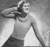 vintage ladies knitting pattern from 1935