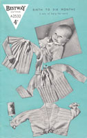 vintage 1940s baby knitting pattern for matinee jackets
