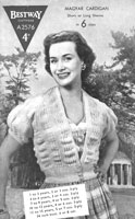 vintage ladies cardigan knitting pattern 1940s