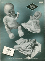 vintage knitting pattern for dolls clothes