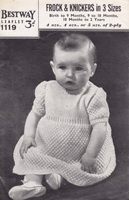 baby dress knitting pattern from 1940s