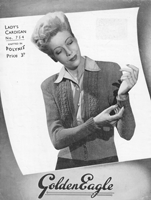 vintage ladies cardigan knitting pattern golden eagle