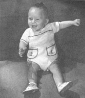 vintage baby romper knitting pattern from 1940s