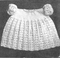 vintage baby dress knitting pattern 1940s