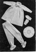 vintage baby pram set knitting pattern 1940s