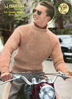 Super vintage men's knitting pattern for Fisherman Rib Jumper