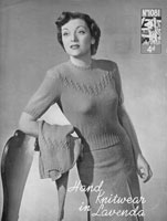 vintage ladies twinseet knitting pattern from lavenda 1081 1930s