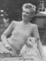 vintage ladies jumper knitting pattern 1930s