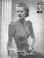 vintage ladies jumper cardigan knitting pattern 1930s