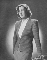 vintage ladies knitting pattern from 1940s ladis cardigan