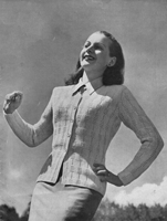 ladies 1940s knitting pattern for cardigan