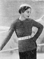 vintage ladies jumper knitting pattern from 1920s