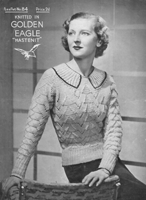 vintage ladies jumper in thick wool 1930s
