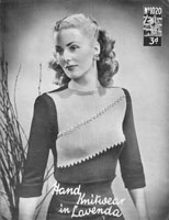 vintage ladies jumper knitting pattern 1940s