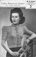 vintage ladies jumper knitting pattern 1940s